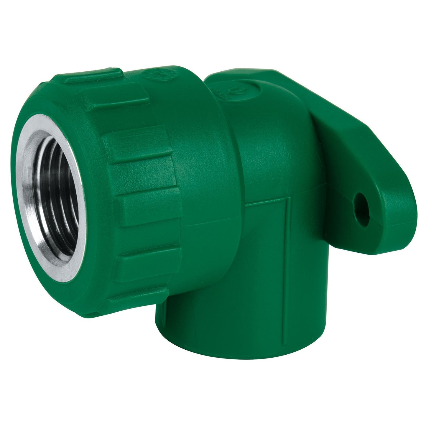 Codo oreja 90° de PPR, 1/2", hembra con inserto