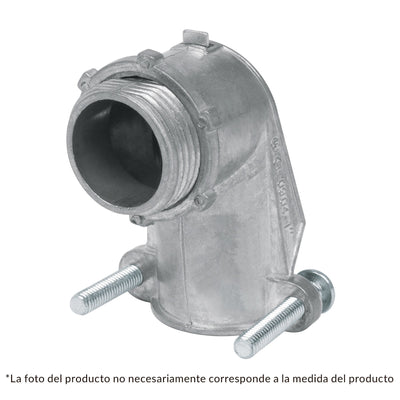 Conector tubo flexible 3/4" curvo, Volteck