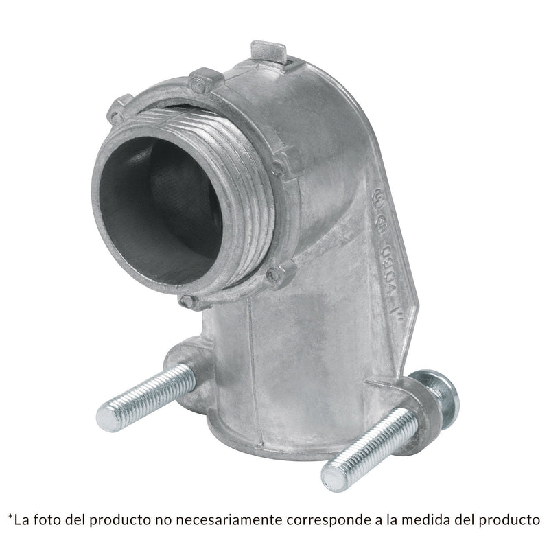 Conector tubo flexible 3/4" curvo, Volteck