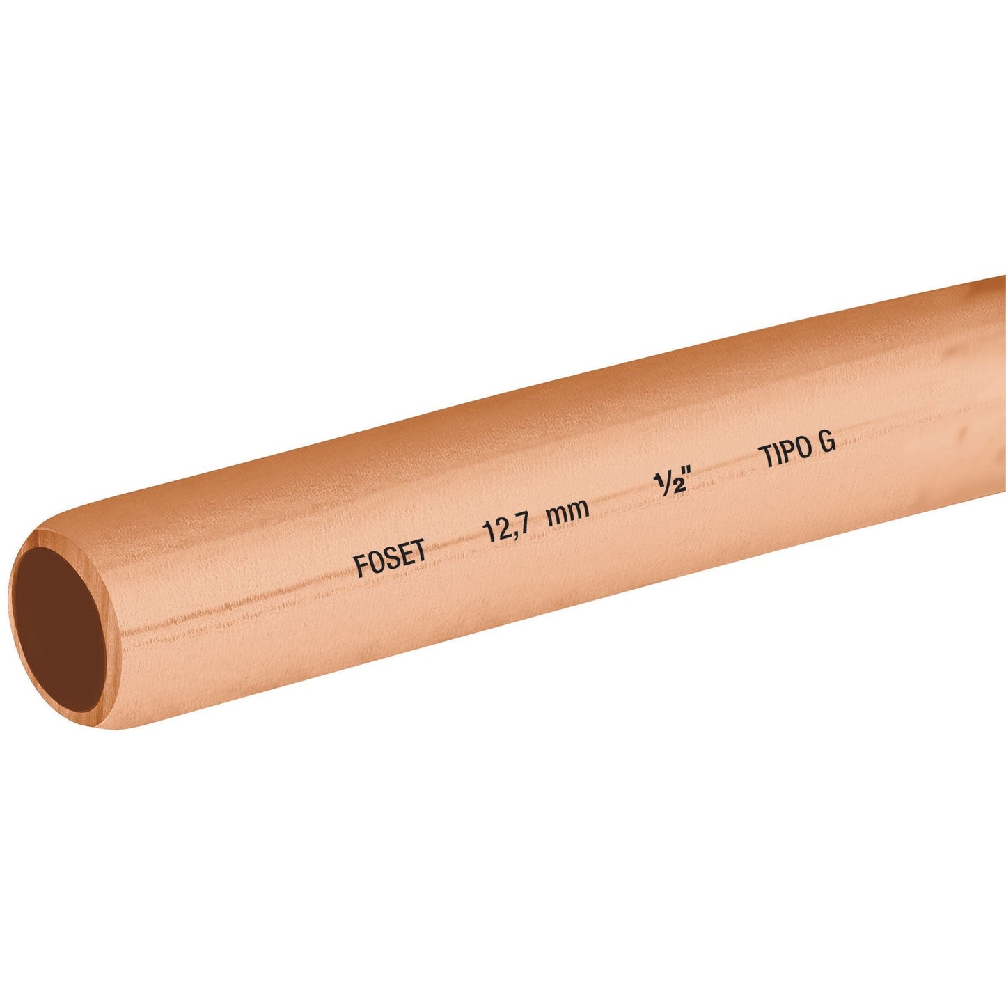 Tubo de cobre flexible, 1/2", rollo 15 metros