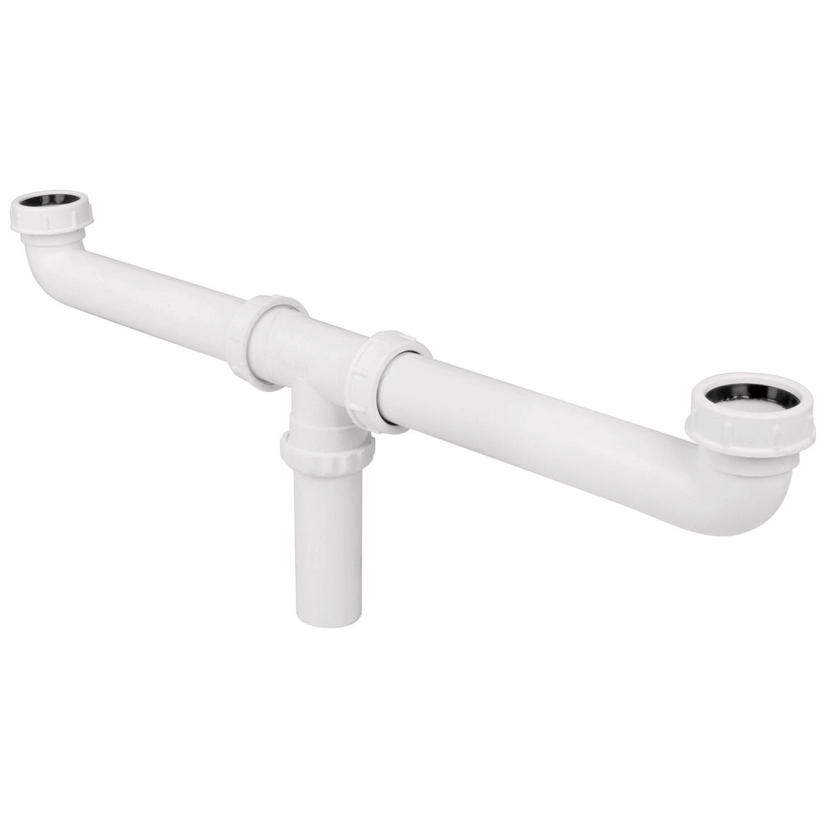 Céspol doble para fregadero, polipropileno, 1-1/2"