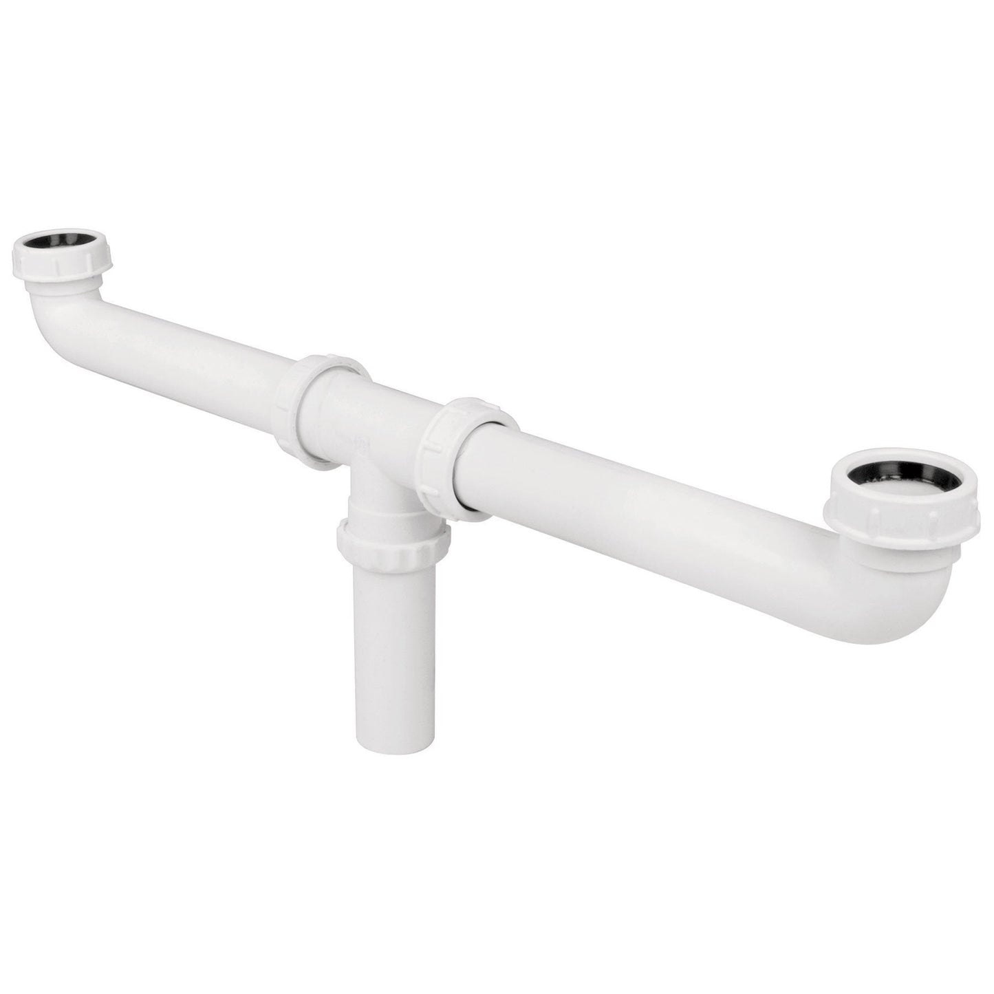 Céspol doble para fregadero, polipropileno, 1-1/2"