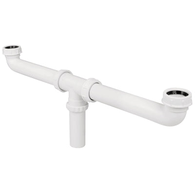 Céspol doble para fregadero, polipropileno, 1-1/2"