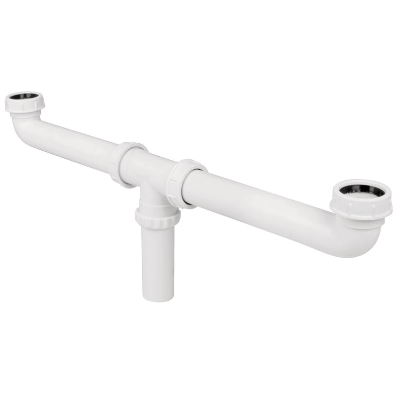 Céspol doble para fregadero, polipropileno, 1-1/2"
