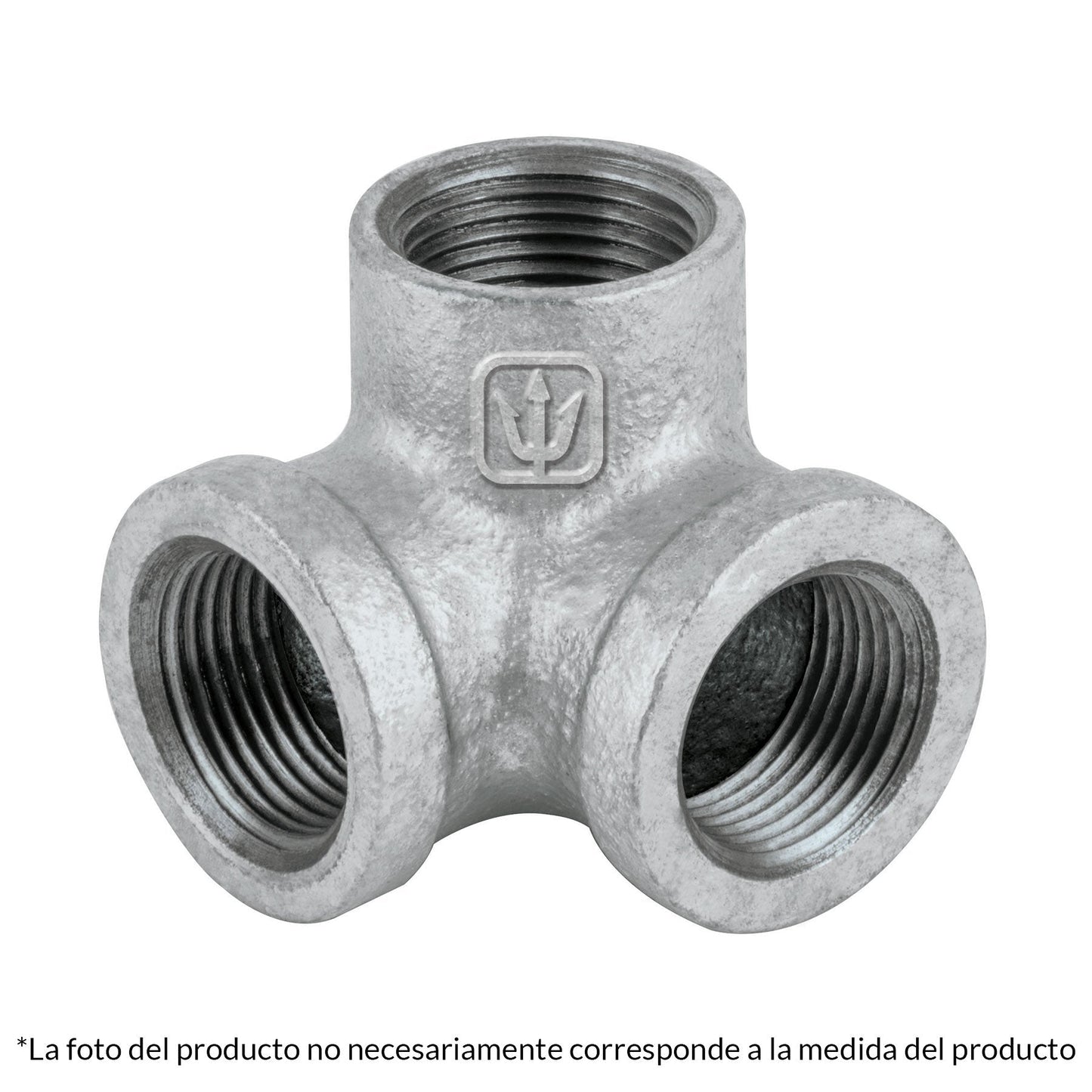 Codo rincón, acero galvanizado, 3/4"