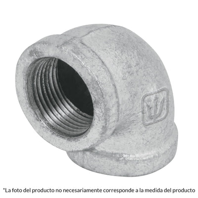 Codo 90° acero galvanizado de 1", FOSET