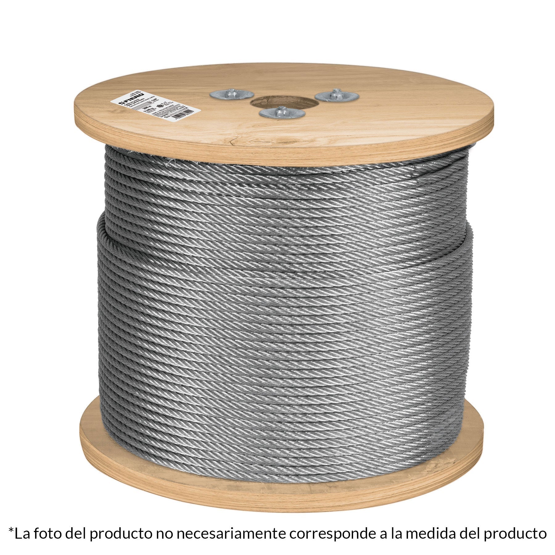 Cable rígido de acero 3/16", 7X7, 300 m