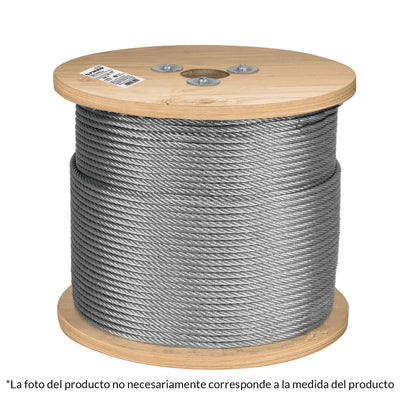 Cable rígido de acero 3/16", 7X7, 300 m