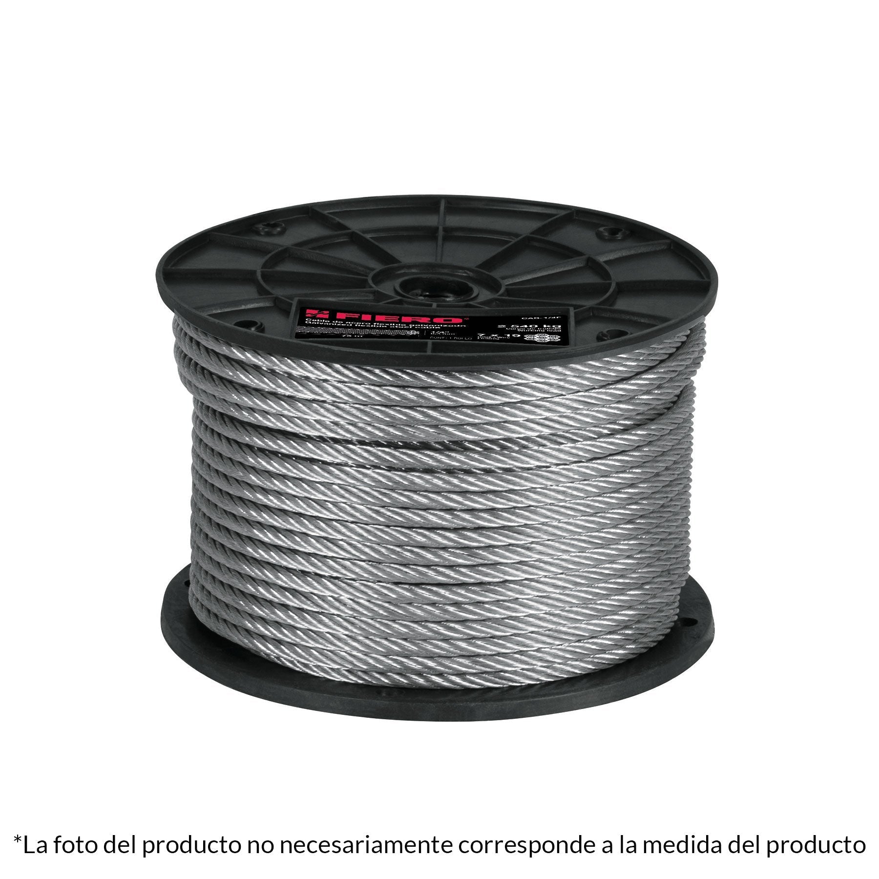 Cable flexible de acero 3/32", 7X19, 300 m