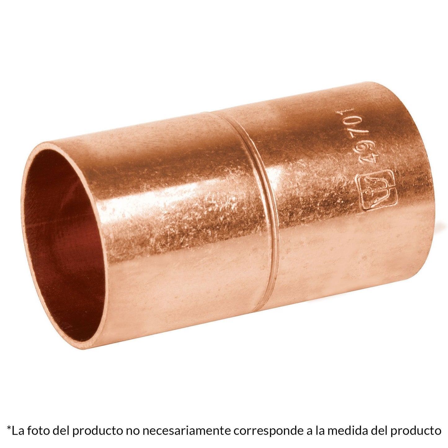 Cople de cobre con ranura 2"
