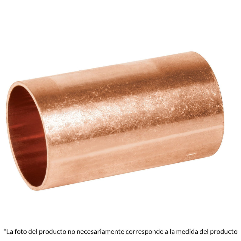 Cople de cobre 3/4", sin ranura, FOSET