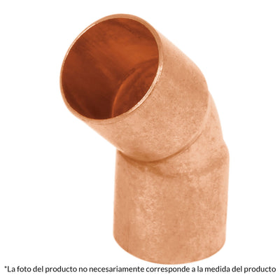Codo 45° de cobre 1-1/4"