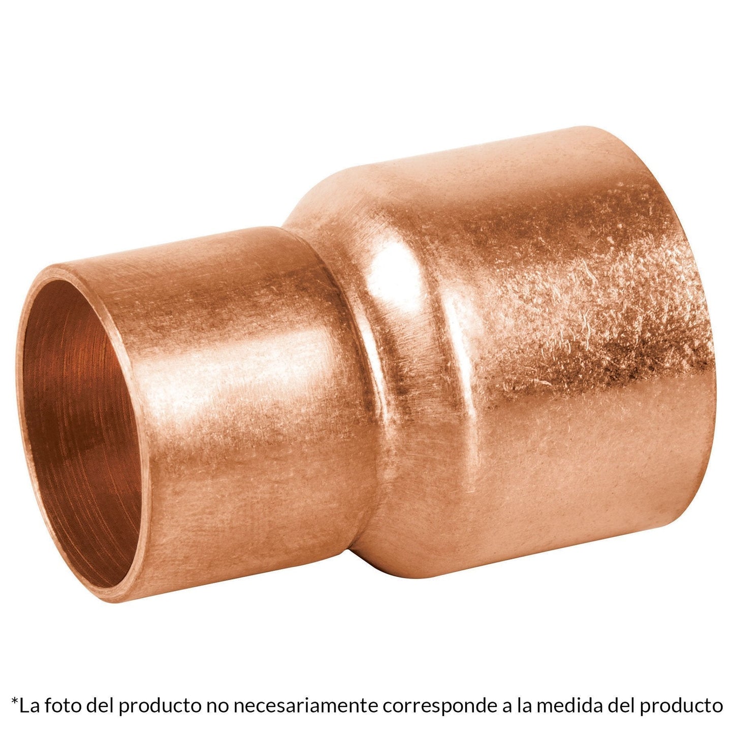 Cople reducción campana cobre 1-1/2x1/2"