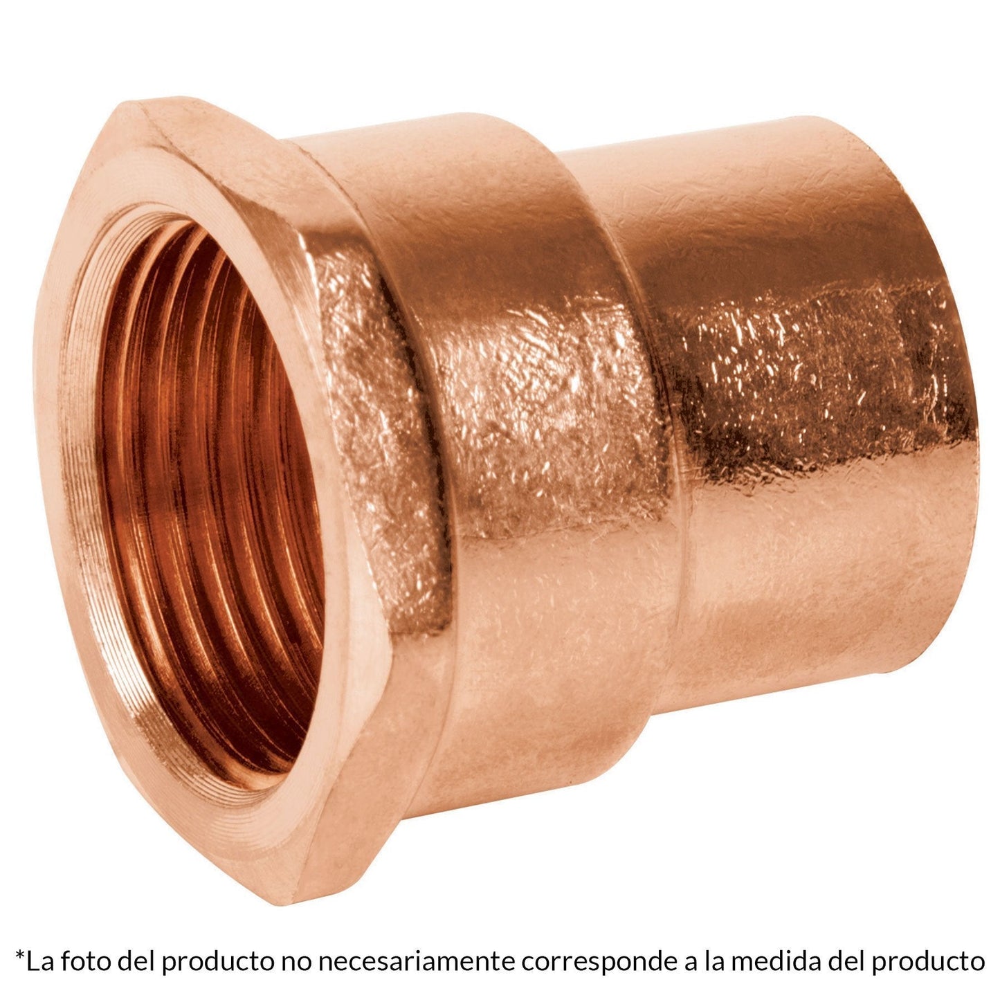 Conector de cobre, rosca interior 1-1/4"