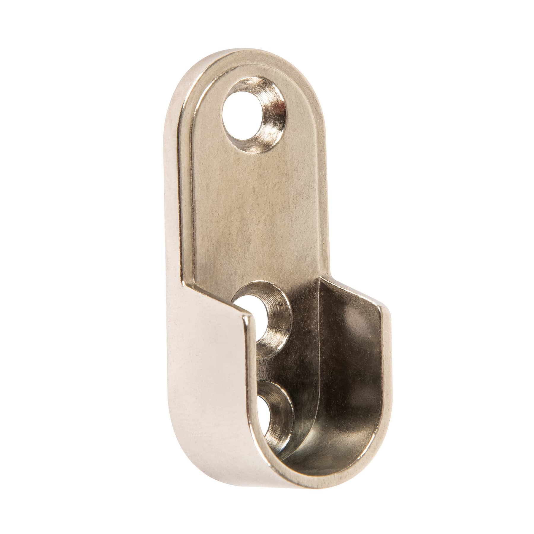 Brida cromada para tubo ovalado de closet