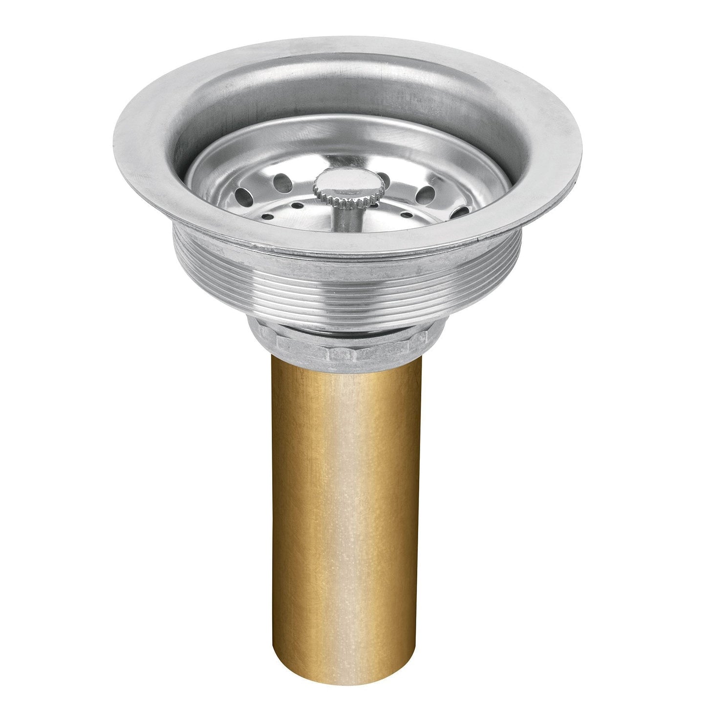 Contracanasta de acero inoxidable con tubo de latón, 3-1/2"
