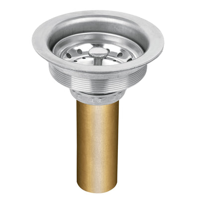 Contracanasta de acero inoxidable con tubo de latón, 3-1/2"