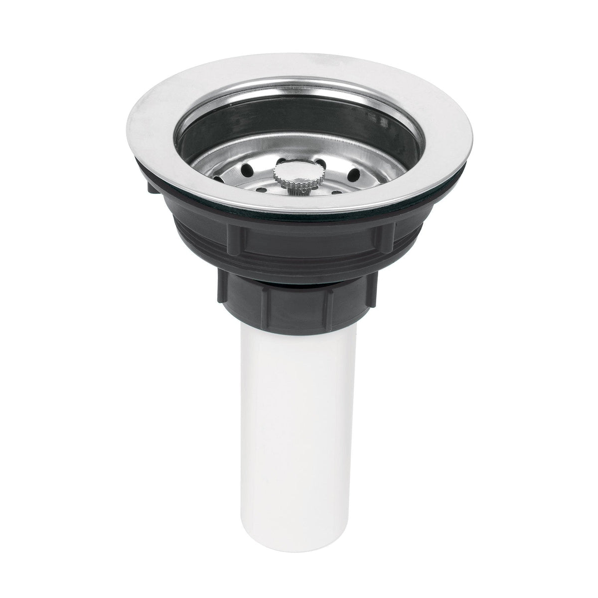 Contracanasta de plástico con tubo de plástico, 3-1/2"