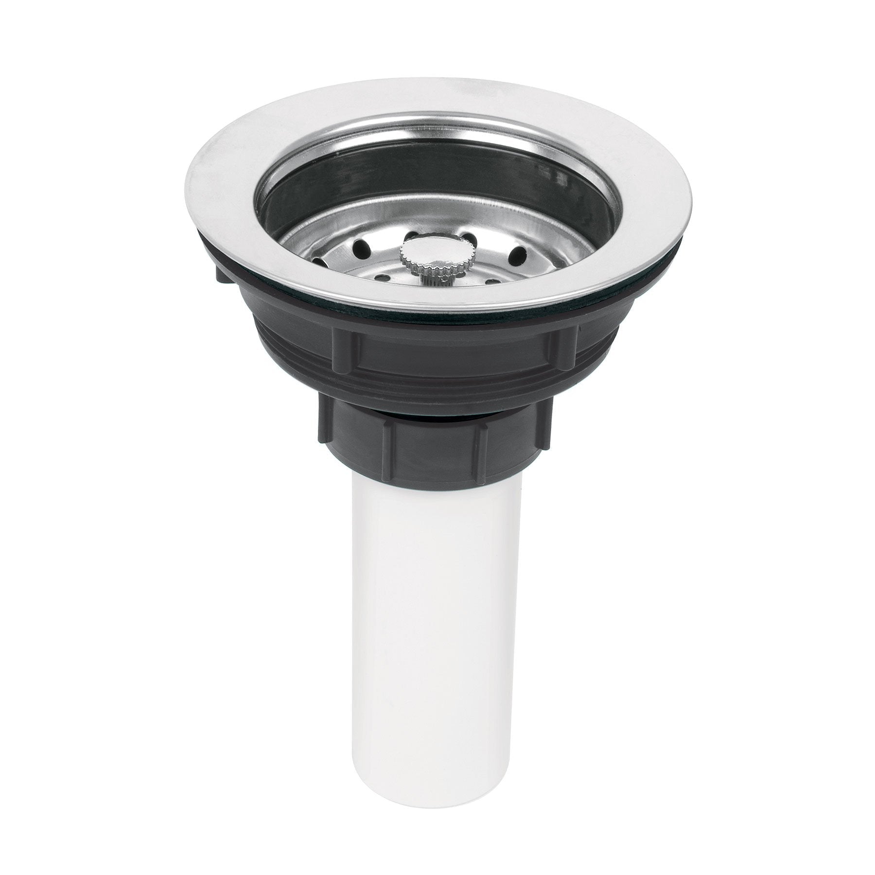 Contracanasta de plástico con tubo de plástico, 3-1/2"