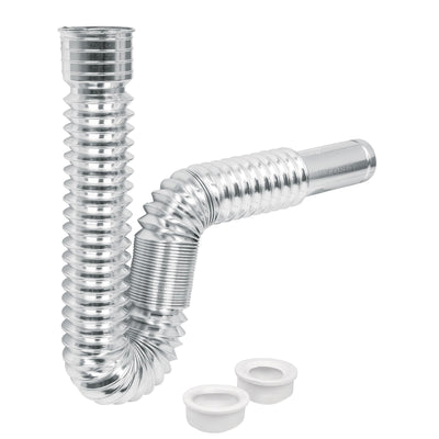 Céspol flexible p/lavabo y fregadero, polipropileno, cromo