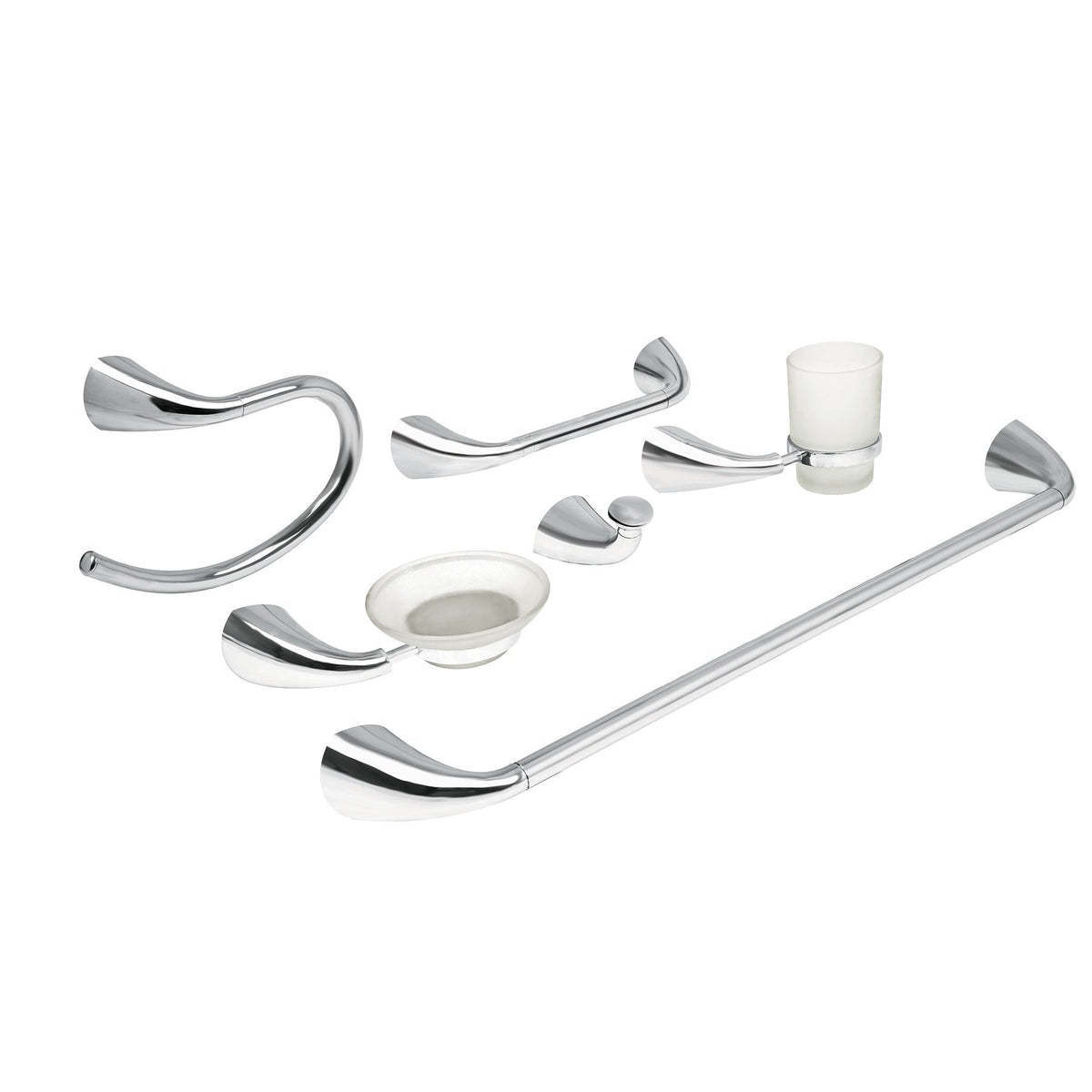Juego de accesorios para baño, 6 piezas, Aero