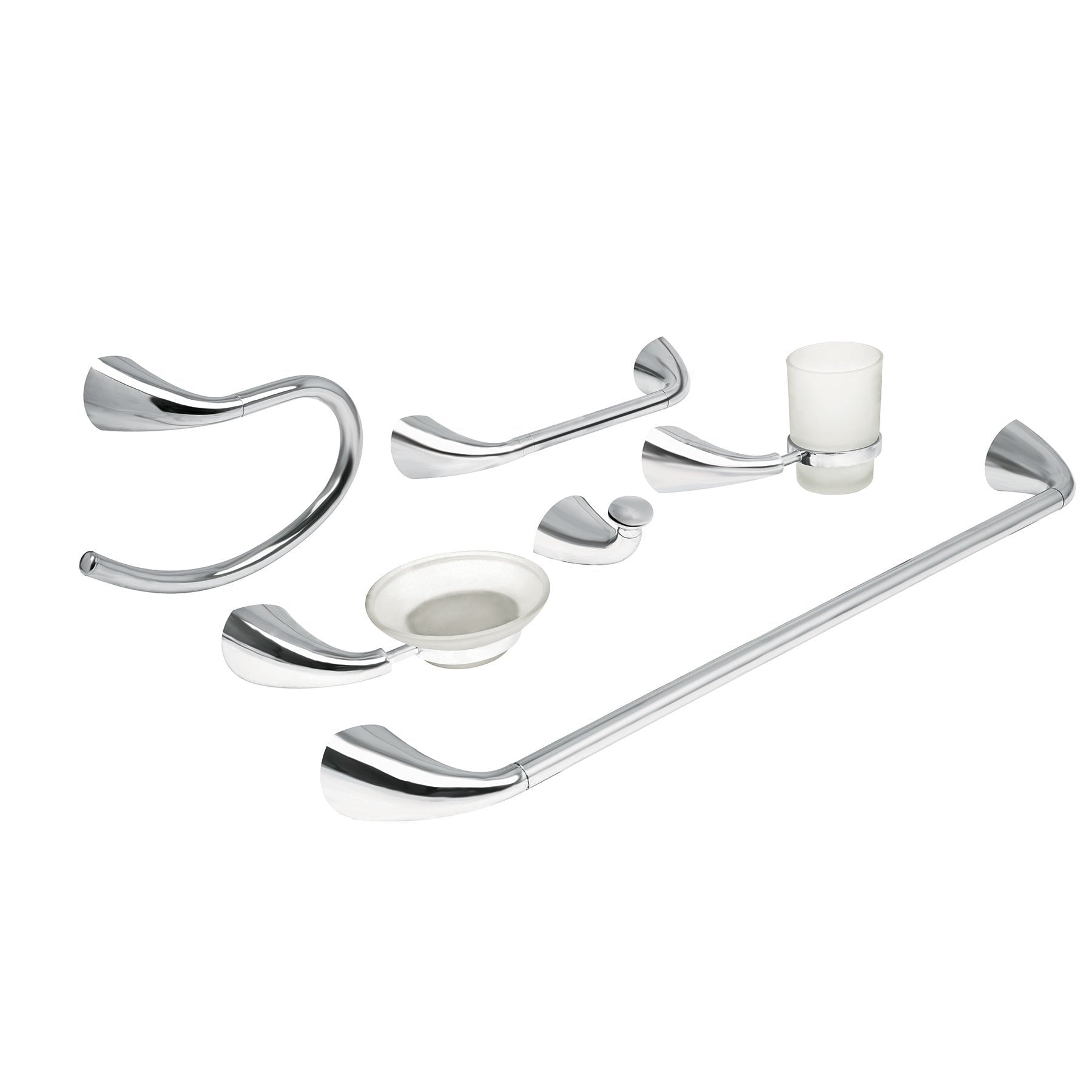 Juego de accesorios para baño, 6 piezas, Aero