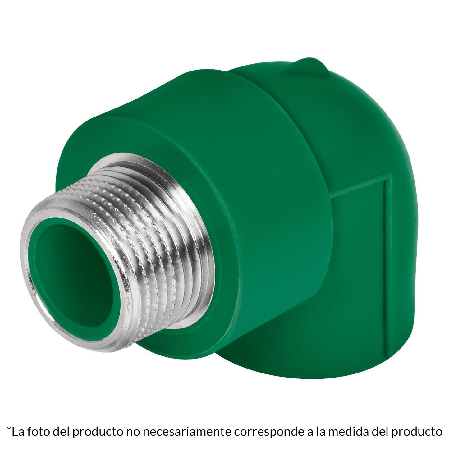 Codo 90° de PPR, 1/2", 20mm, macho