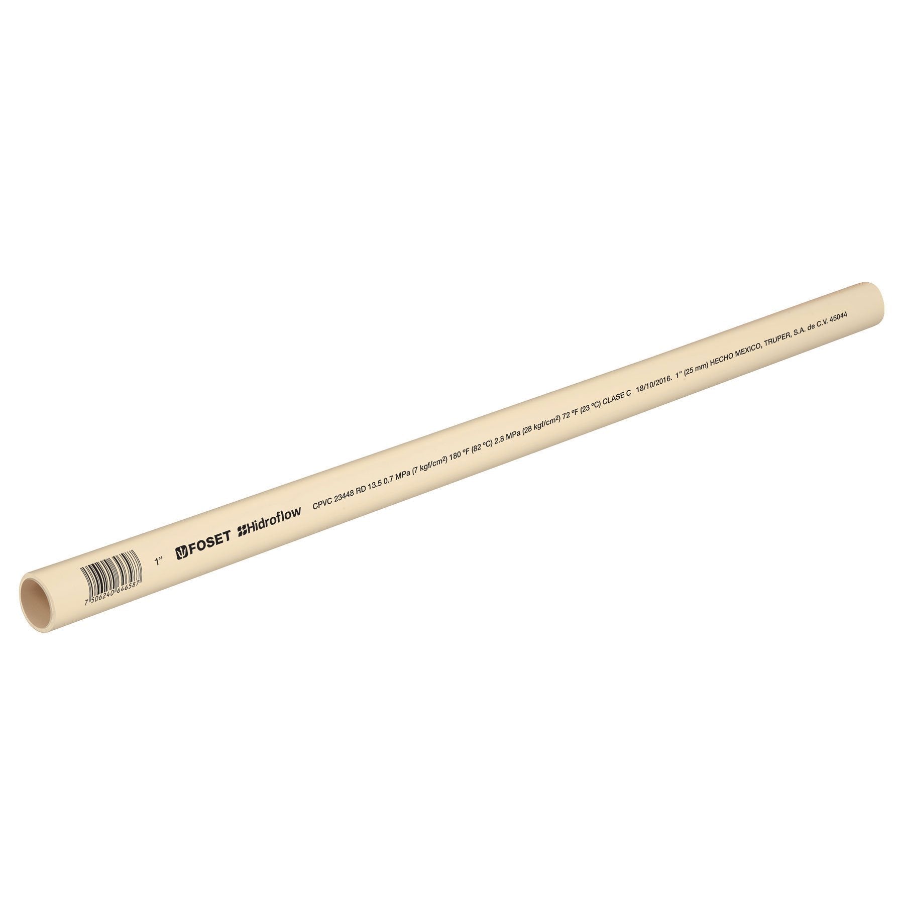 Tubo CPVC, 3/4", 3 metros