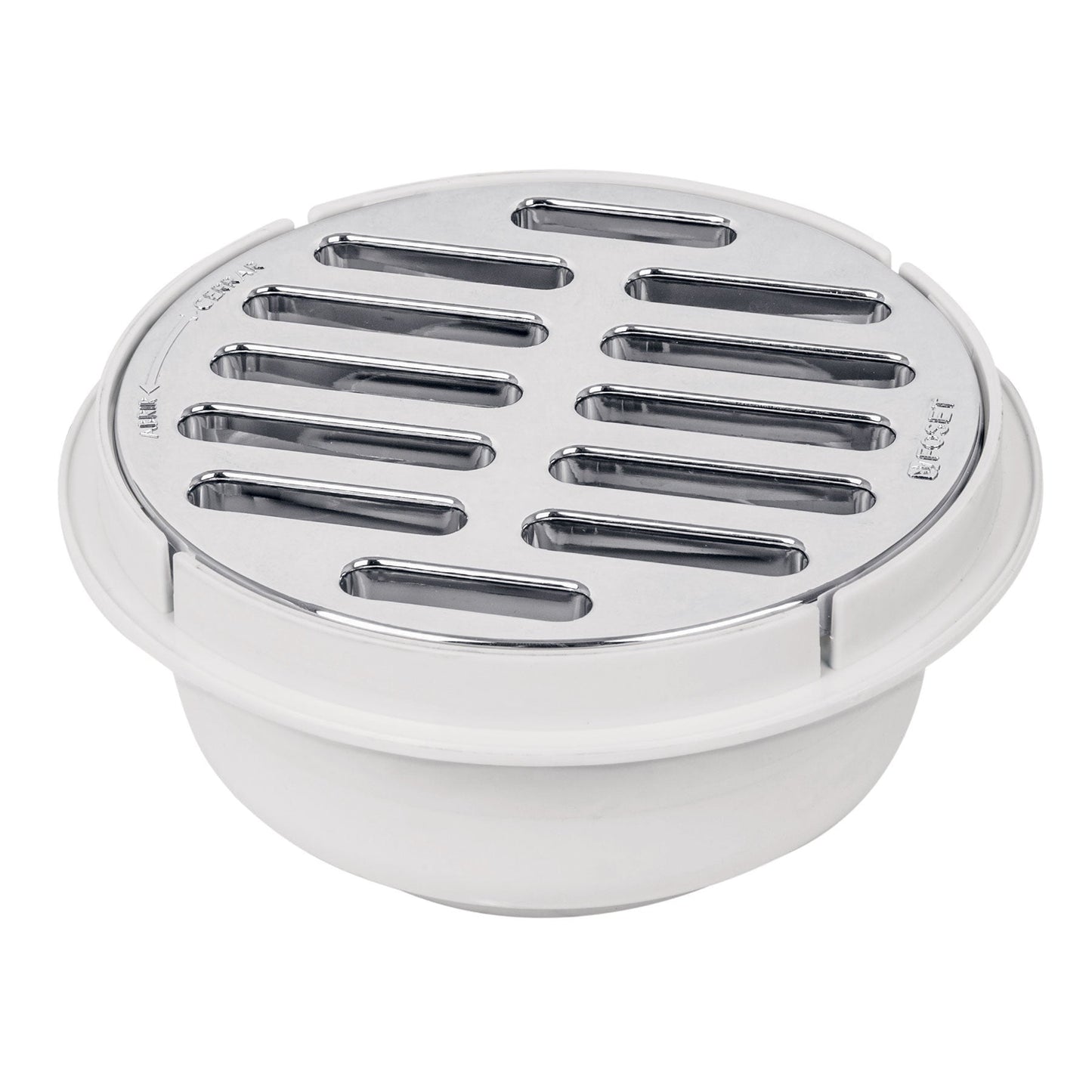 Coladera universal de polipropileno 5", rejilla cromada