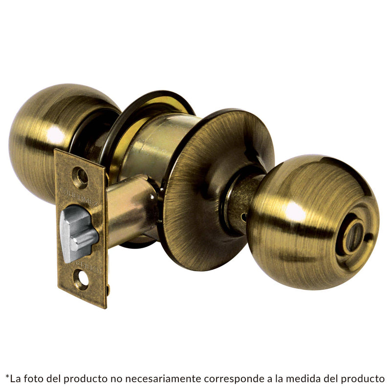 Cerradura pomo, latón antiguo, esfera,entrada