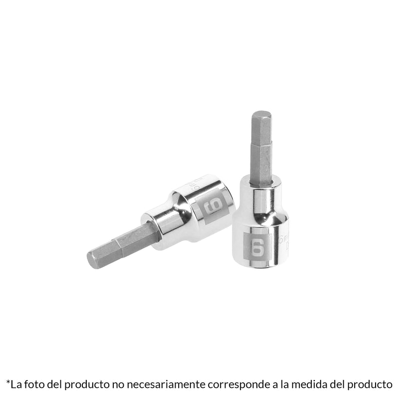 Dados de punta hexagonal, cuadro 3/8" de 6mm.