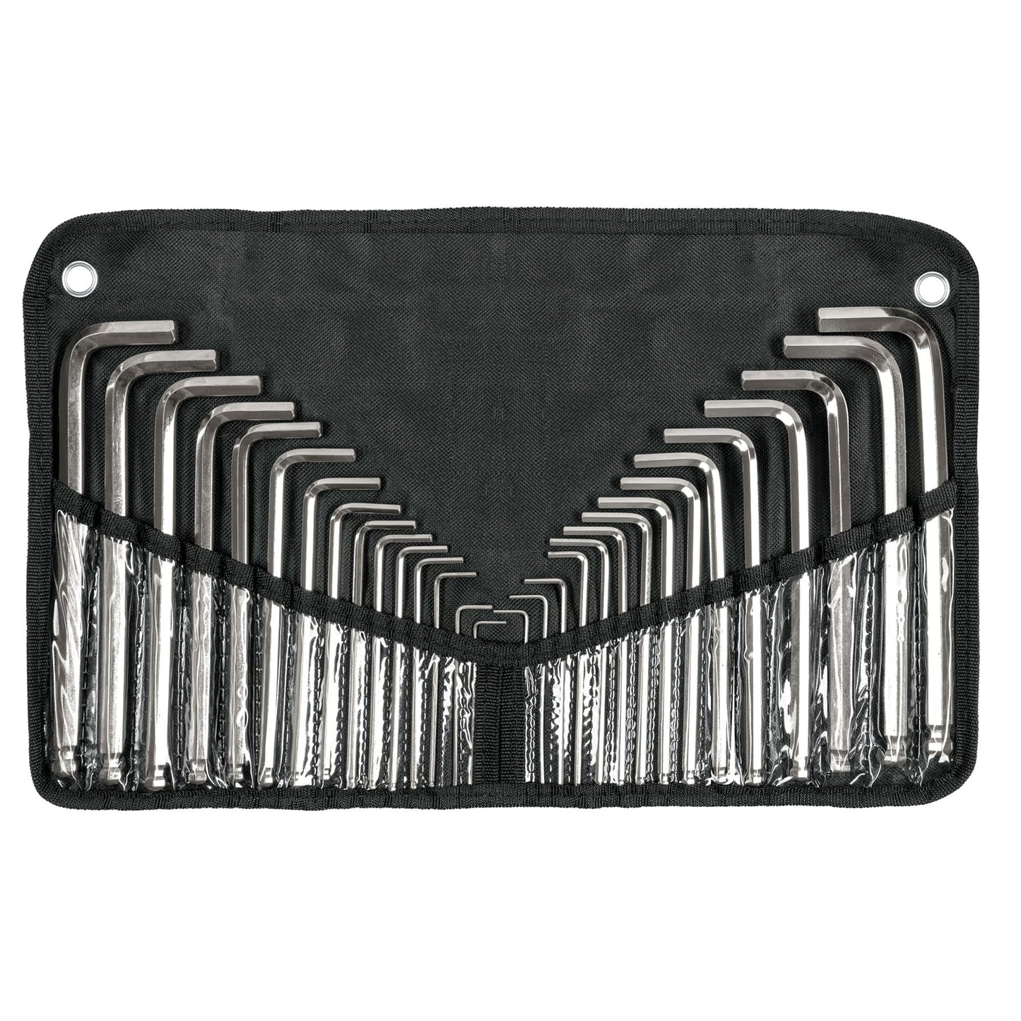Juego de 30 llaves allen standard y milimétricas c/estuche