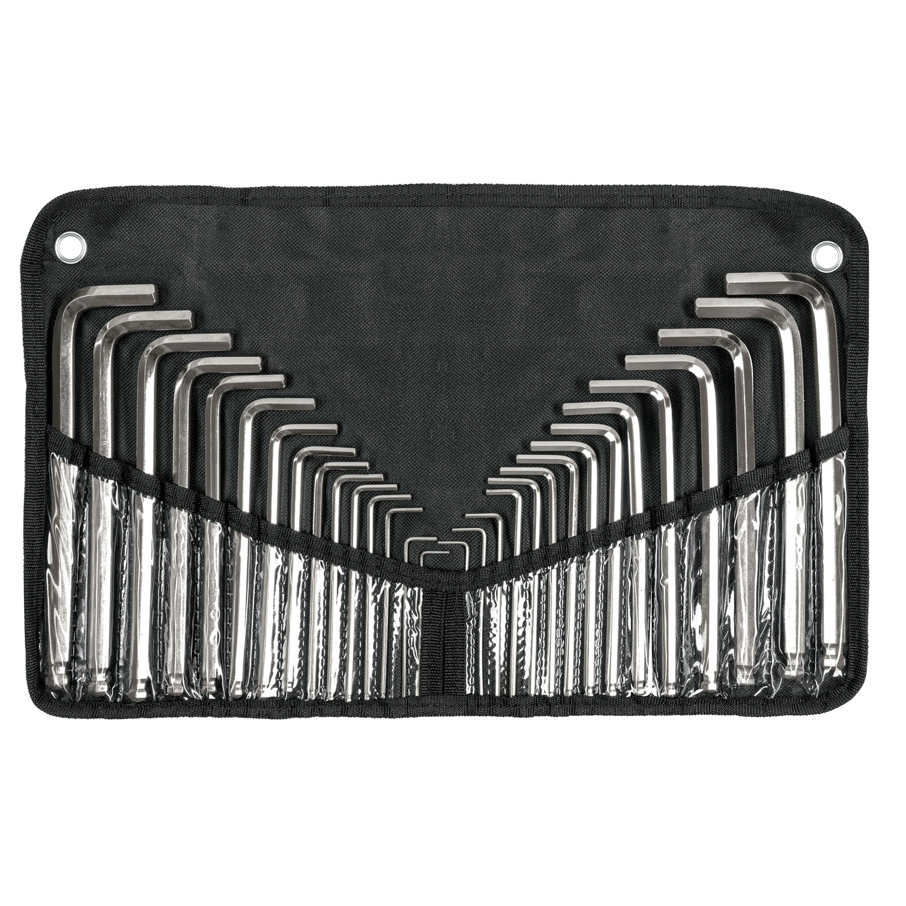 Juego de 30 llaves allen standard y milimétricas c/estuche