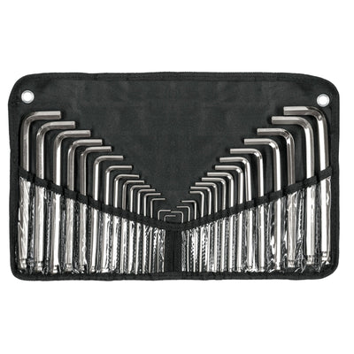 Juego de 30 llaves allen standard y milimétricas c/estuche