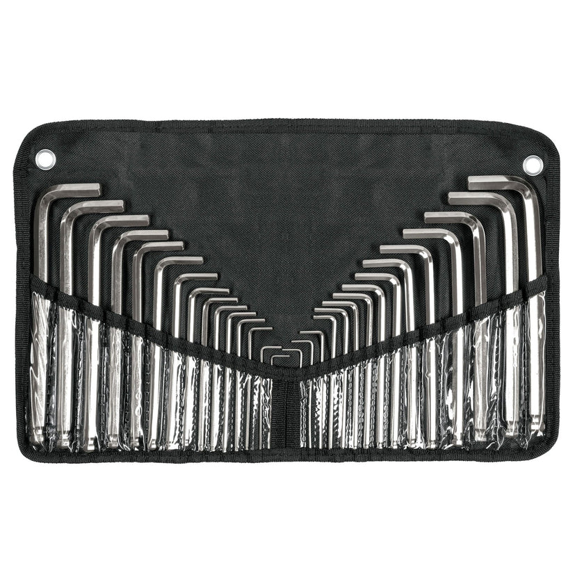 Juego de 30 llaves allen standard y milimétricas c/estuche