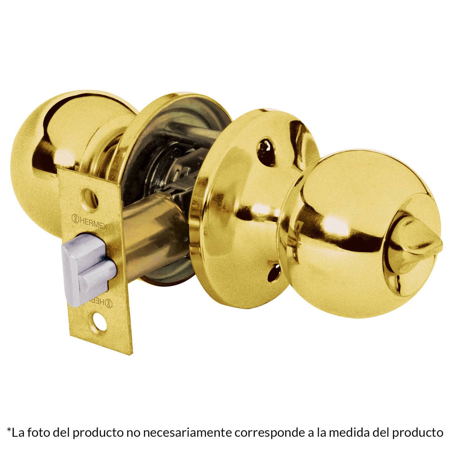 Cerradura esfera,tub,rec,brill, Basic,blister