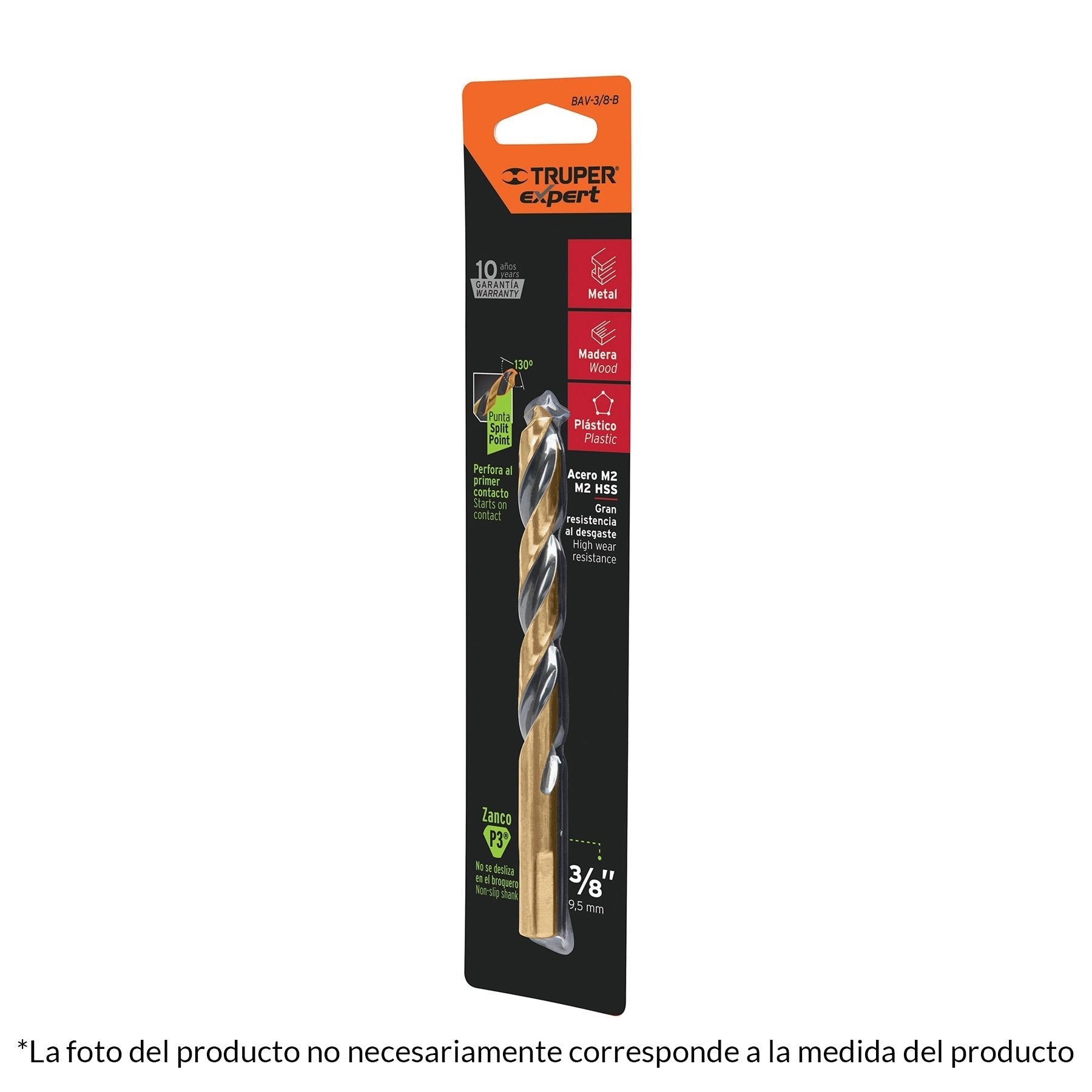 Broca para concreto, 3/8 x 5" en blister