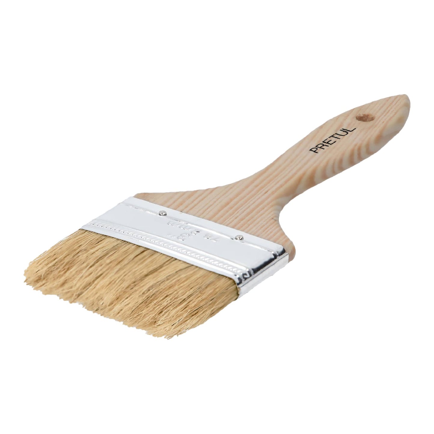 Brocha económica, mango de madera, 3", Pretul