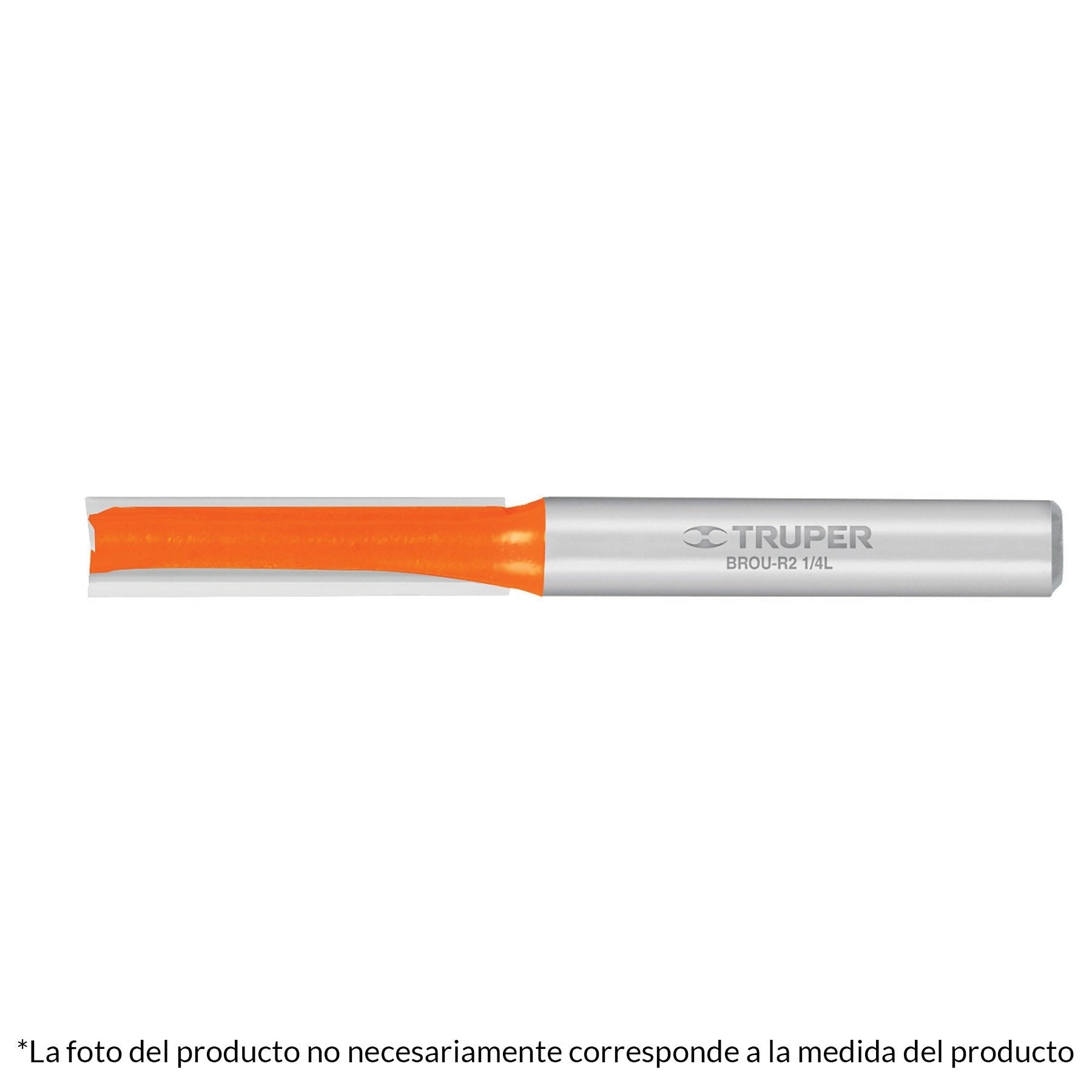 Broca para router, recta 2 filos, 1/4", larga