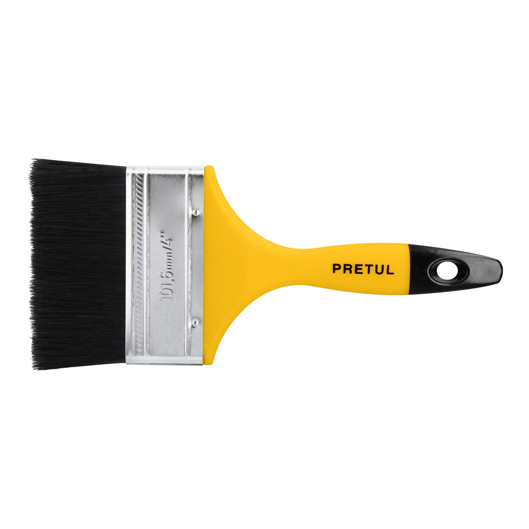 Brocha, mango de plástico, 4", Pretul