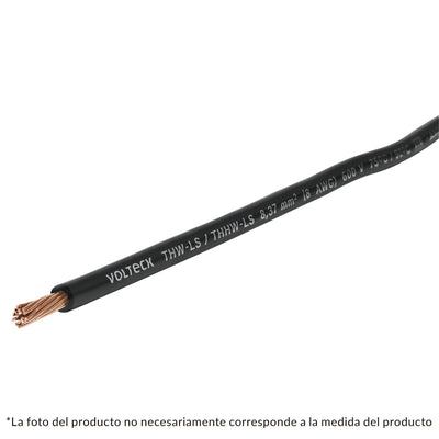 Cable THHW-LS, 12 AWG, negro, bobina 500 m