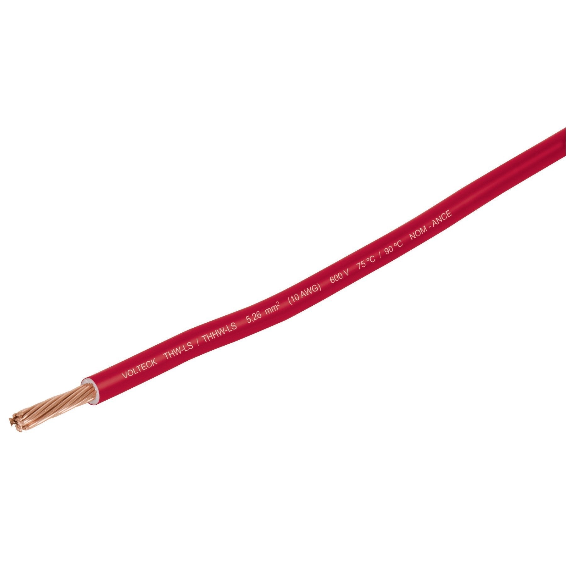 Cable THHW-LS, 14 AWG, color rojo rollo 100 m