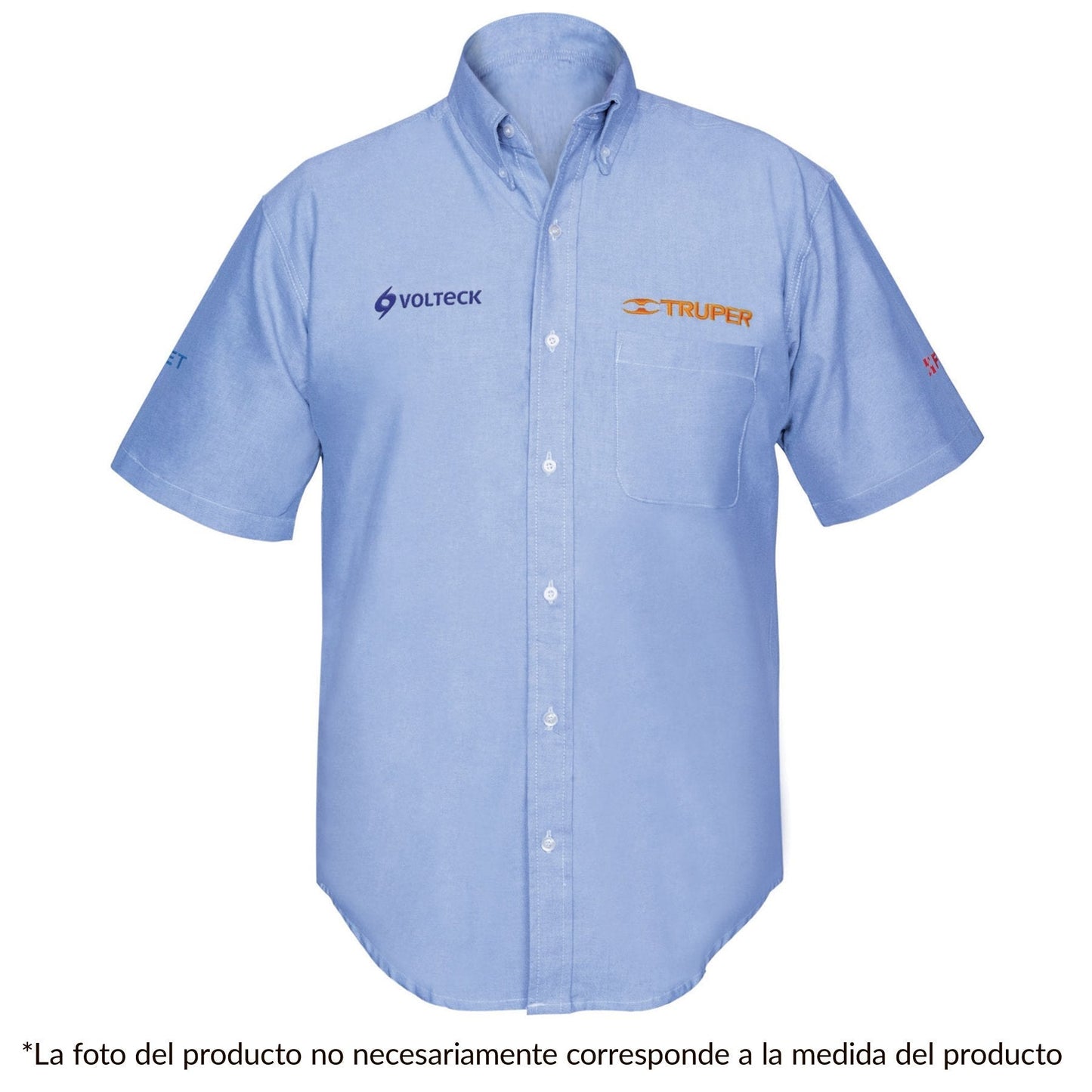 Camisa p/caballero, corta, azul, XXXG