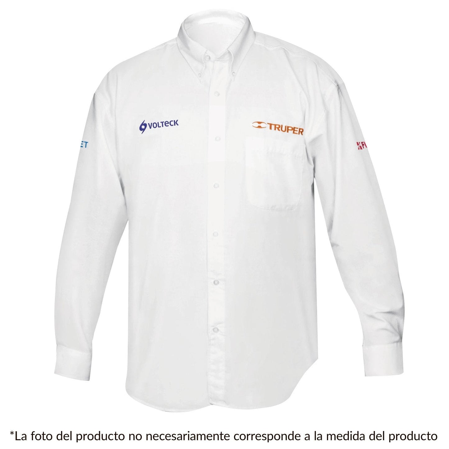 Camisa p/caballero, larga, blanca, XXXG
