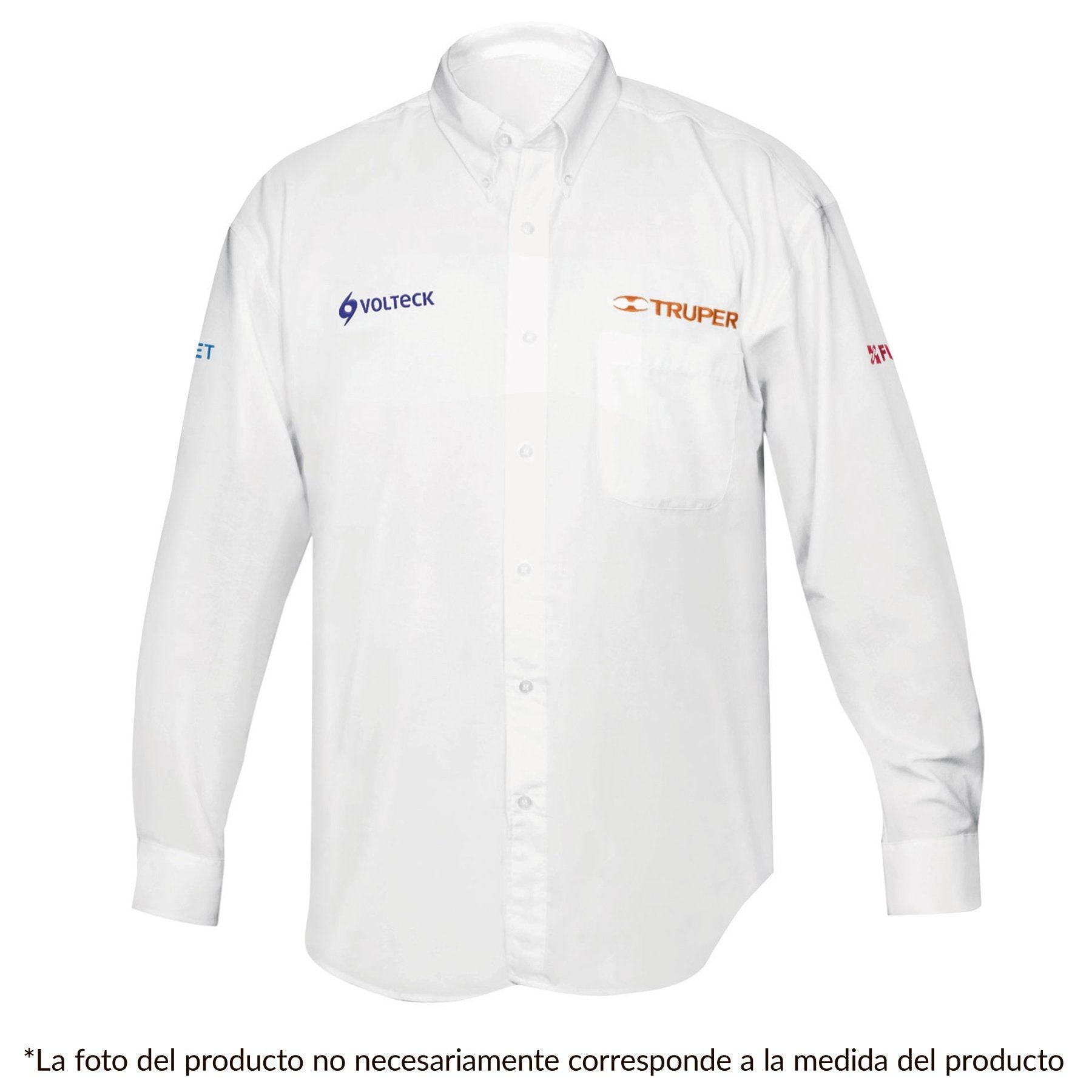 Camisa p/caballero, larga, blanca, XXXG