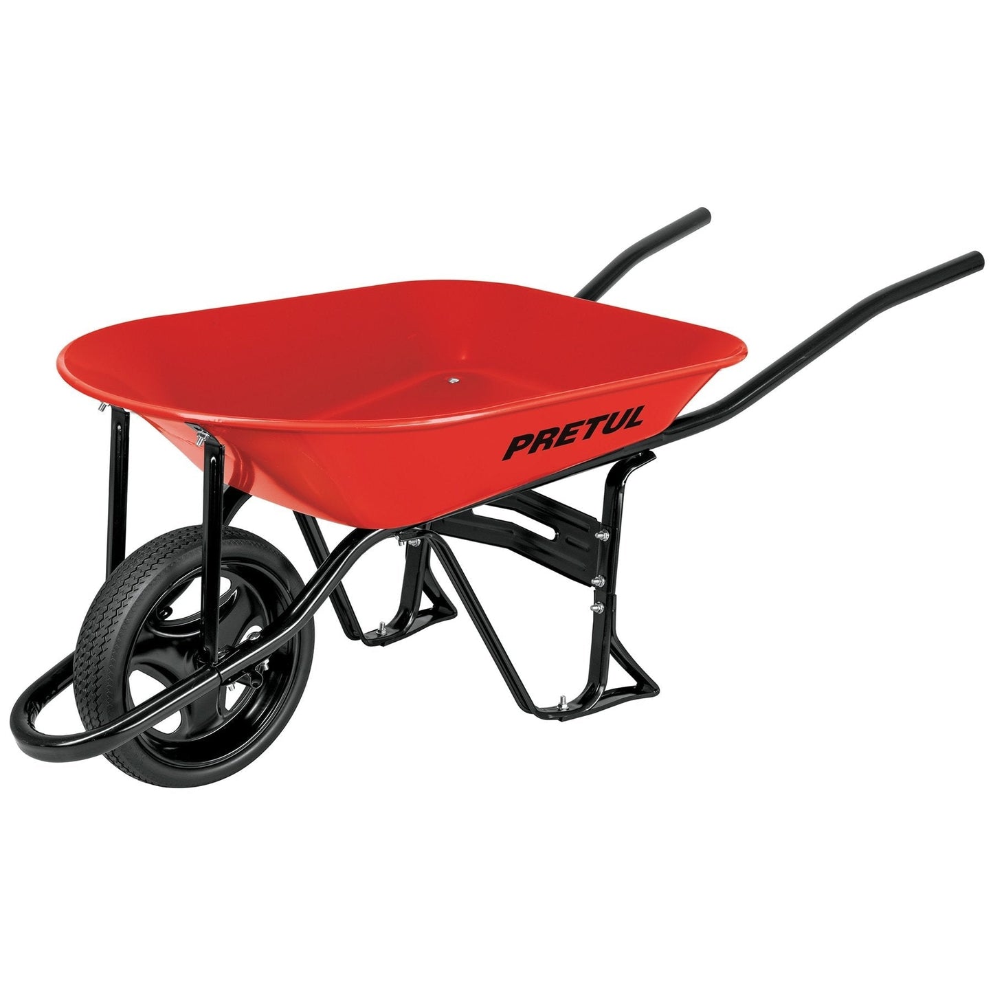 Carretilla 4.5ft3,imponchable,bastidor bipartido,roja,Pretul