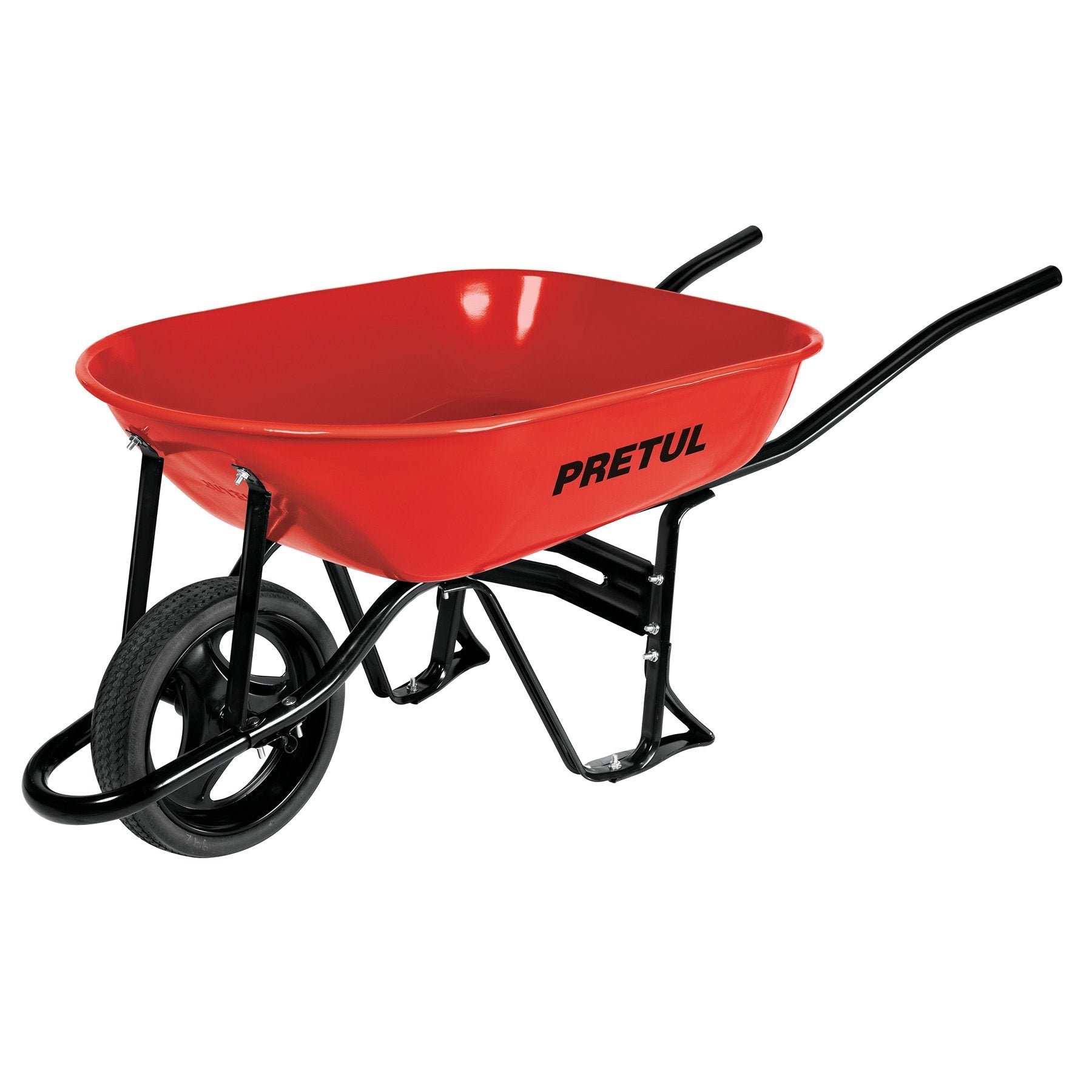 Carretilla 5.5ft3,imponchable,bastidor bipartido,roja,Pretul