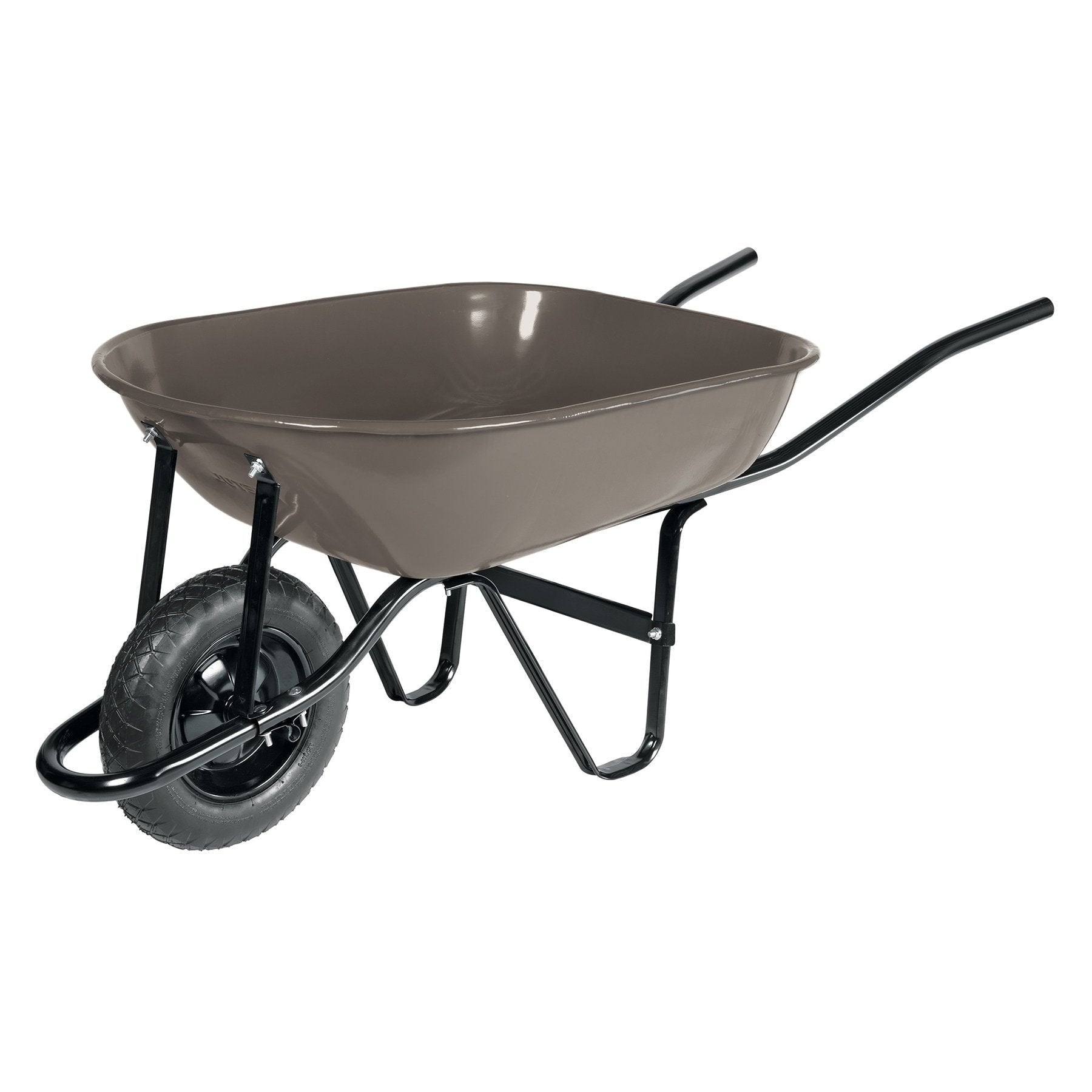 Carretilla 5.5ft3,neum.ref, bastidor bipartido, gris, Pretul