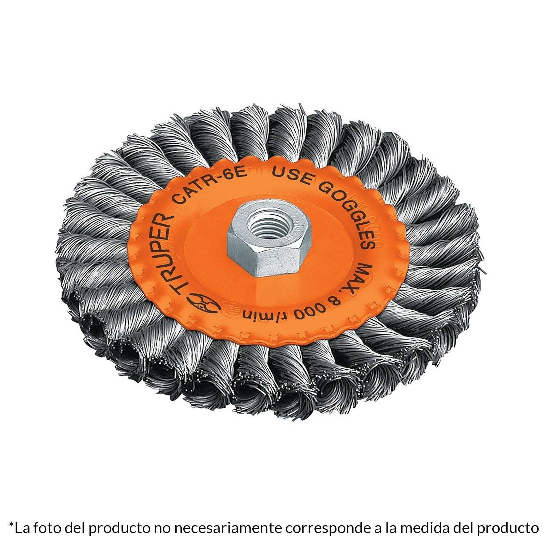 Carda trenzado, 6 x 3/4" para esmeriladora
