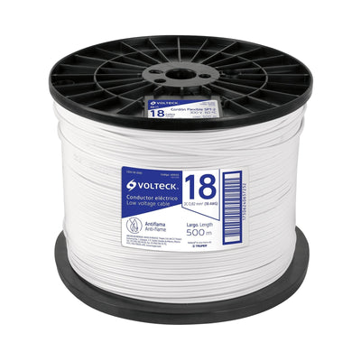 Cordón dúplex flexible SPT, 18 AWG, bobina 500 m